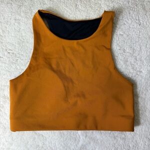 Future Relics Sports Bra Small Mustard Racerback High Neck